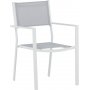 Spisegruppe med 6 stoler og spisebord 205 x 90 cm gr/hvit - Copacabana