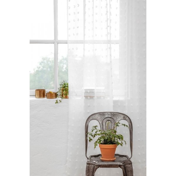 Gardinlengde Tindra 140x260 cm - Hvit