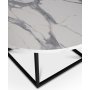Sintorp rundt salongbord 90 cm - Hvit marmor (laminat) + Flekkfjerner for mbler
