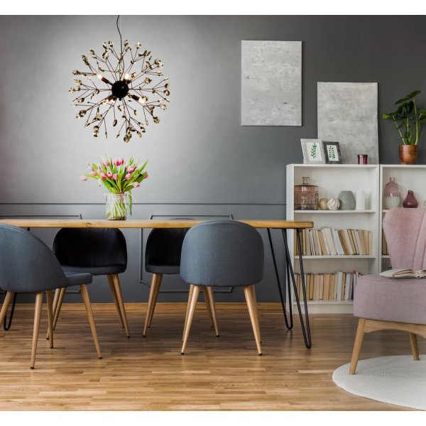 Taklampe Viva - Svart/klar