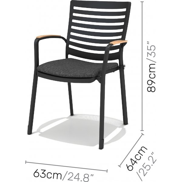 Portals spisegruppe 1 - Sort/teak