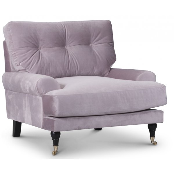 Adena lenestol - Pudderrosa flyel velour