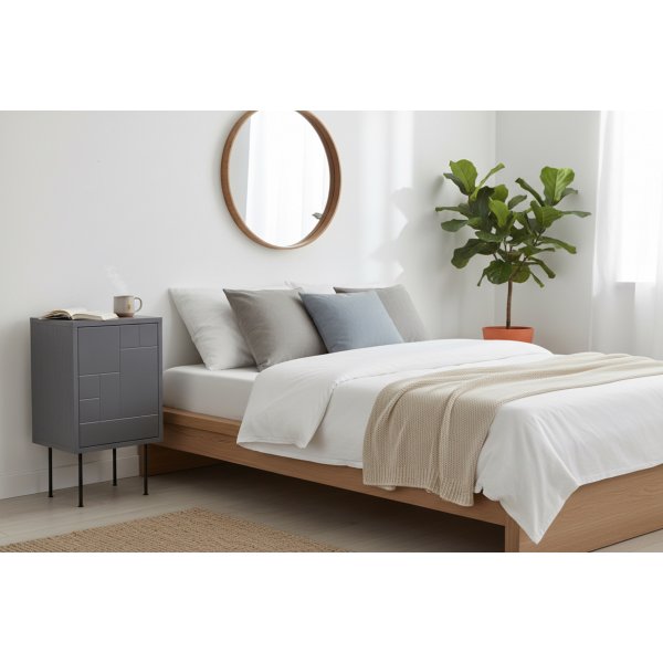 Nattbord rett - gr�tt