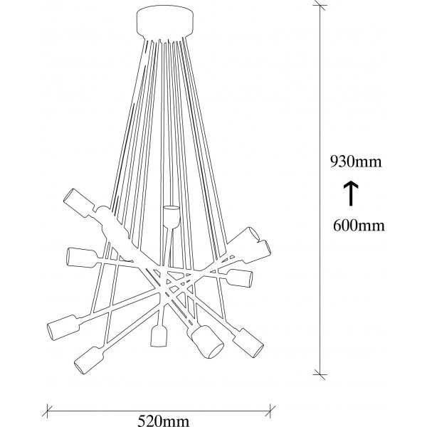 Okini taklampe - Sort/kobber