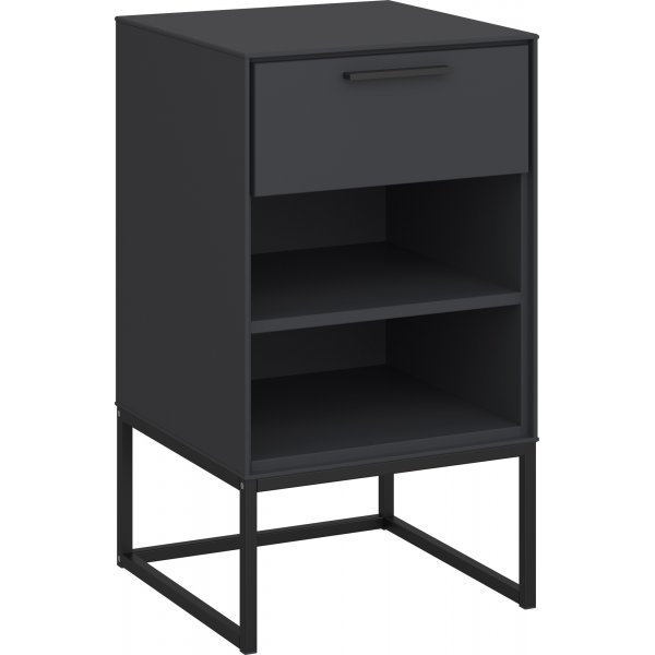 Slimline nattbord 1 - Gr/svart