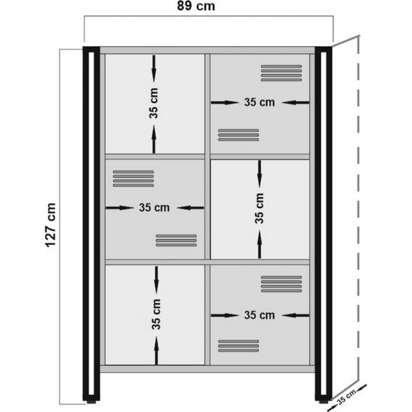 Cosmo Penta bokhylle - Furu/svart Cosmo Penta bokhylle - Furu/svart