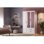 Henna garderobe 105 x 50 x 182 cm - Hvit