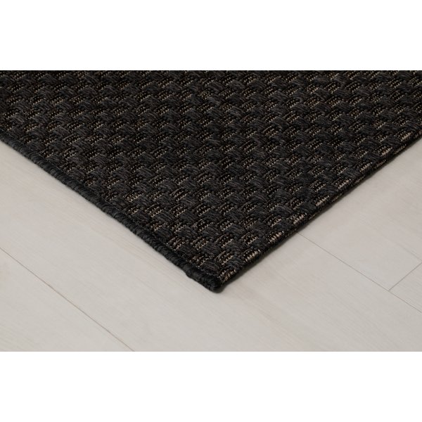 Pampero flatvevd teppe Mrk gr