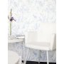 Accent sofabord rundt 50 - hvit marmor / hvit underdel
