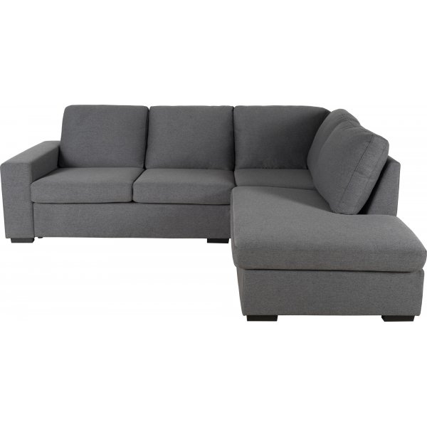 Sofa grå med åpen ende 244 cm + Tekstilrens for møbler Sofa grå med åpen ende 244 cm + Tekstilrens for møbler