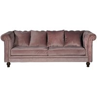 Chesterfield 3-seters sofa Churchill - Rosa Fløyel Chesterfield 3-seters sofa Churchill - Rosa Fløyel